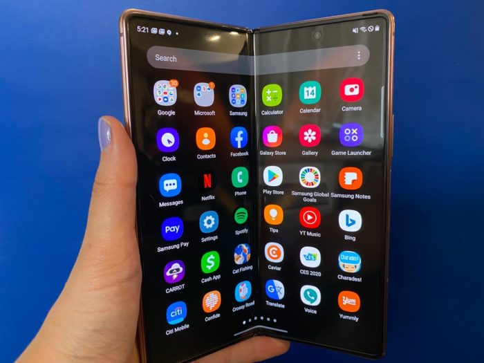 samsung galaxy fold 2 size